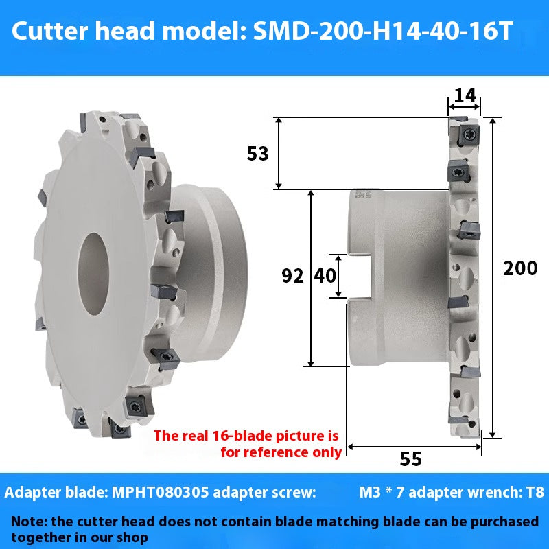 2079-CNC sleeve SMD side and face milling cutterhead CNC indexable chip SMC cutterhead T-slot grooving MPHT06 Shandong Denso Pricision Tools Co.,Ltd.